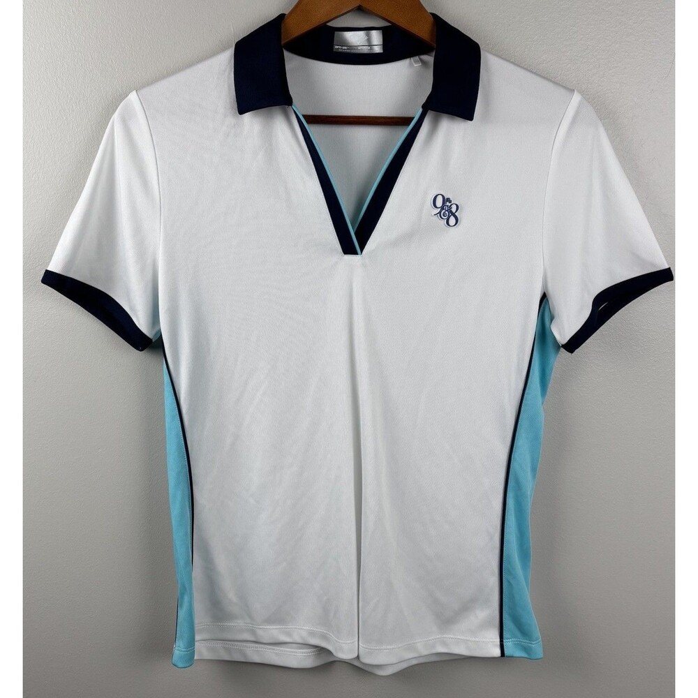 Callaway Opti Dri Womens Short Sleeve Stretch Golf Shirt Polo Medium 9&8 Logo - Picture 2 of 7